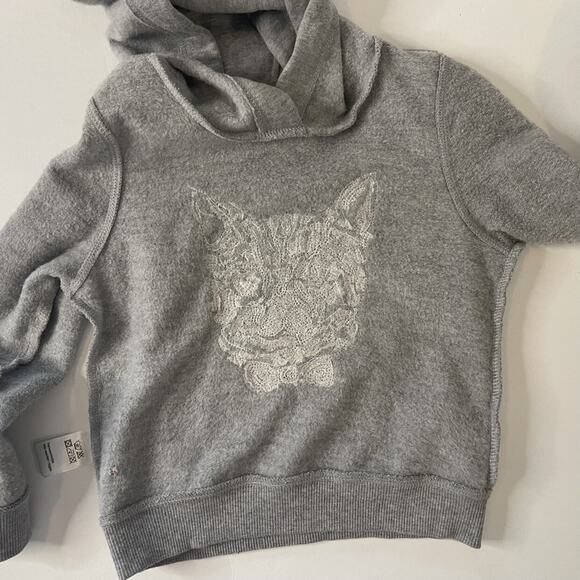 Eat Ants By Sanetta Soft Sequin Cat Hoodie Sweatshirt Size 3-4 98cm - Picture 6 of 10